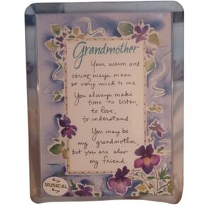 Vintage Musical Grandmother Plaque By IGP My Sentiments Exactly